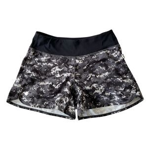 Women's Black Digital Camouflage Athletic Shorts